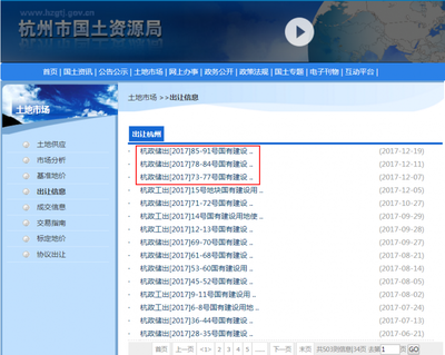 2018年杭州主城已挂牌19宗土地!快来看看你家附近要卖地吗?
